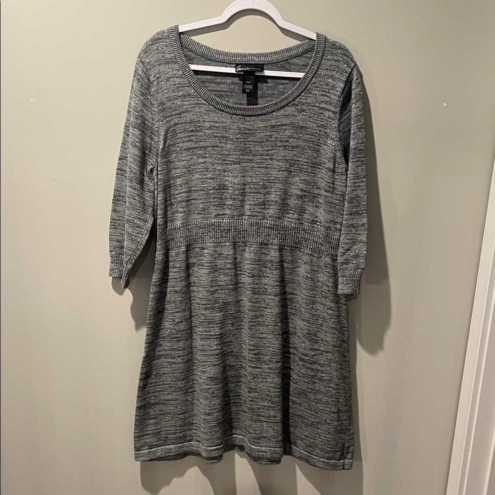 Lane Bryant Heather Gray Long Sleeve Dress